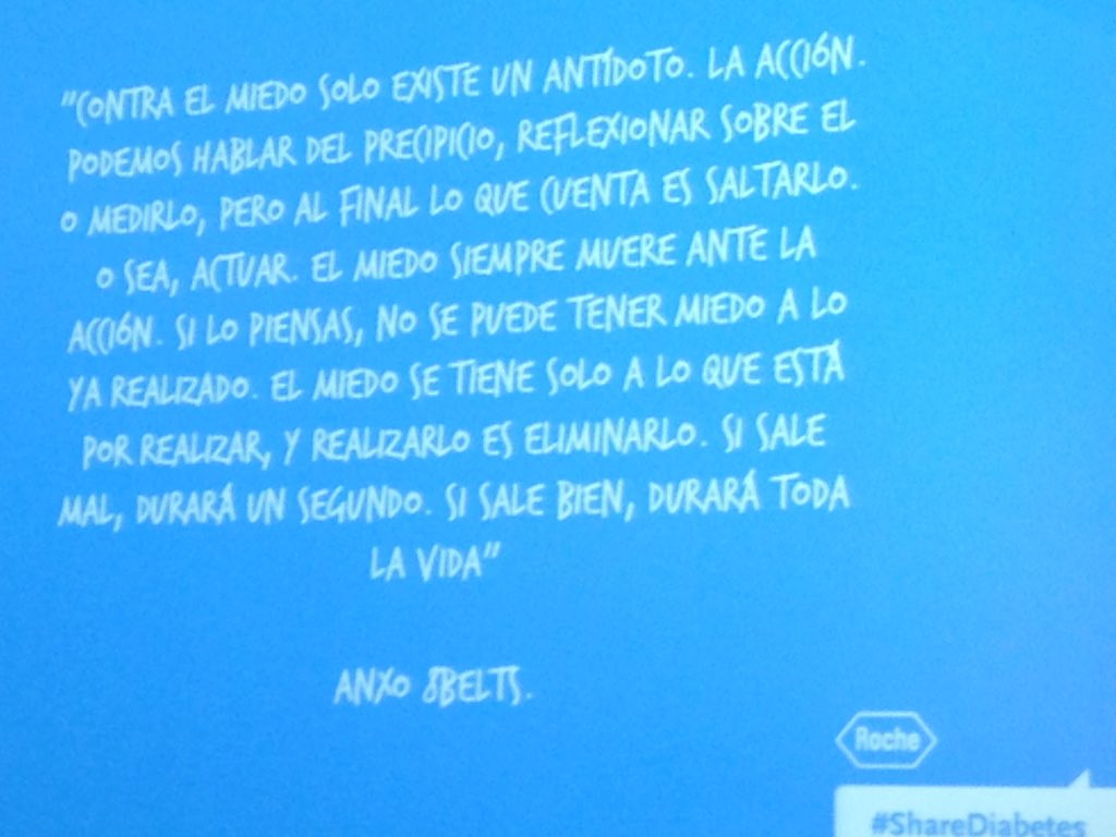 canaldiabetes's tweet photo. Aporte final de @diabetesnofear en #sharediabetes lo límites los pones tu https://t.co/OIP2kckJ1J