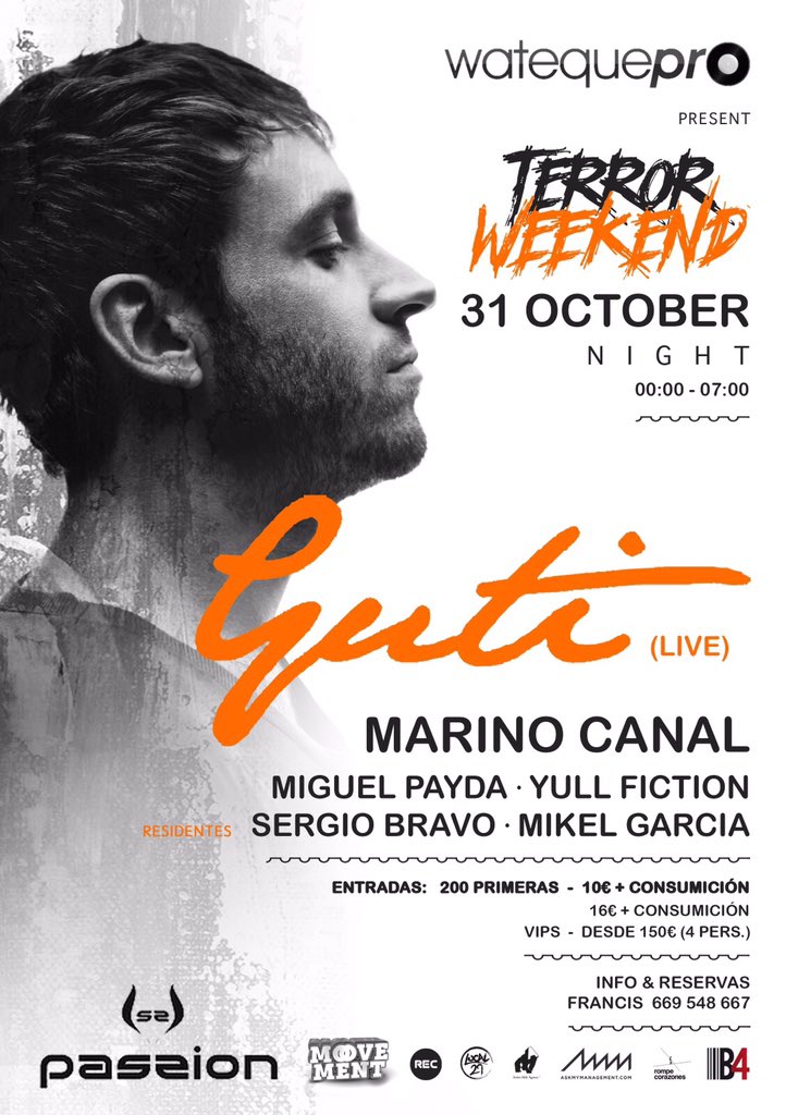 sergiobravodj's tweet photo. Esta  Noche regresamos a Sala Passion con #TerrorWeekend #watequepro #Halloween #Guti #passiodisco https://t.co/uChO9GQzP1