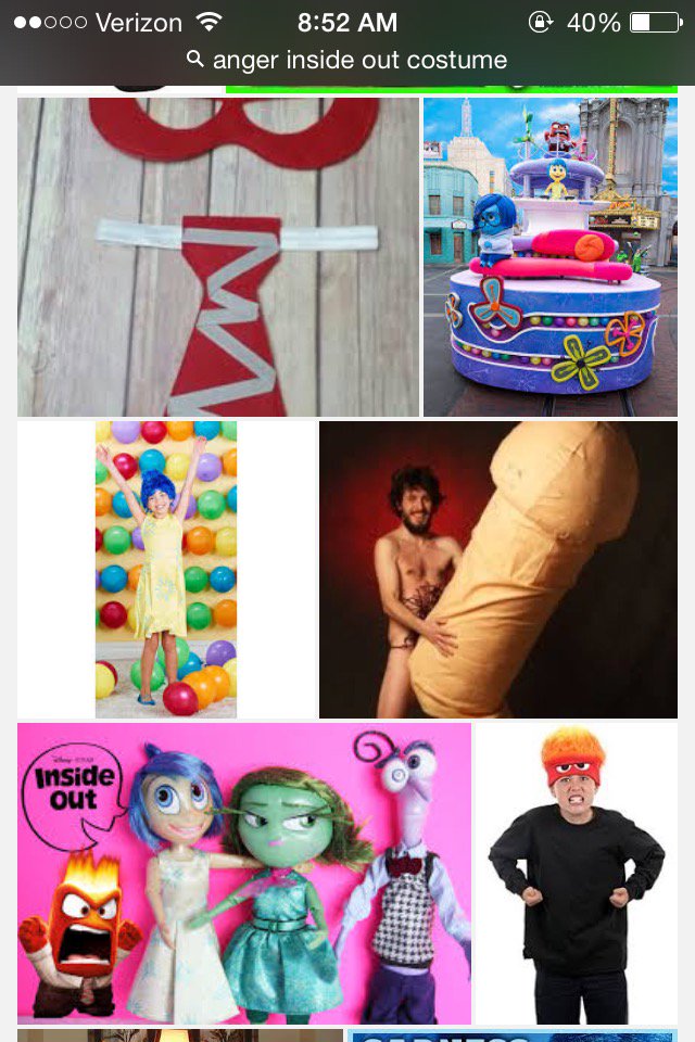 tbrayzgrl's tweet photo. Scrolling through google for last minute anger costume ideas. #gohomegoogle #youaredrunk #somethingsnotrighthere https://t.co/He826b8hFD