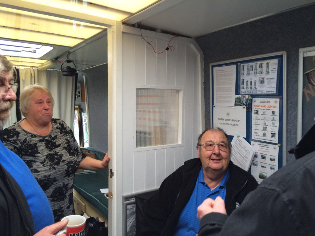 IanCLucas's tweet photo. Come and chat in the Miner's Bus! In Queen's Square @wrexham https://t.co/aBWMUpJBd7