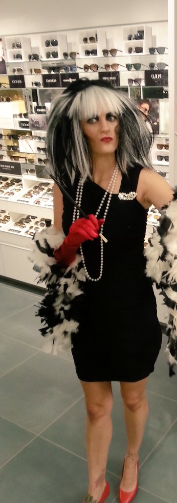 sgh7063's tweet photo. Come visit me, Cruella De Vil for some spooktacular shades today! #HappyHalloween #costumes4onesight @lvmatt @SGHrve https://t.co/lzguuObUW5