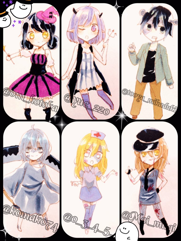#RTした相互さんをハロウィンキャラ化する
遅れてすみません!!!!RTありがとうございました〜! 