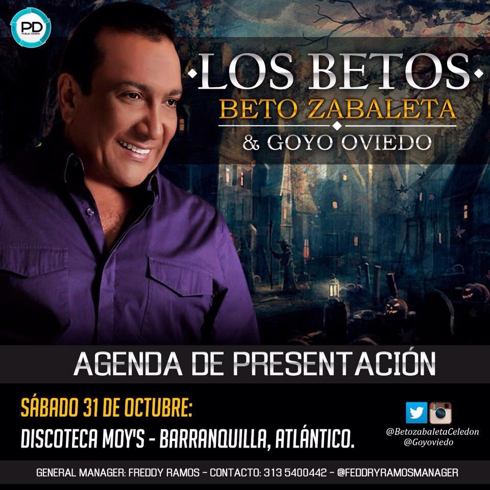 LosBetoz's tweet photo. Hoy estaremos actuando en la Discoteca Moy's de Barranquilla con CLASE Y ESTILO. @Sem_Vallenata @FREDDYRAMOS1962 https://t.co/ziBTMGTrBP