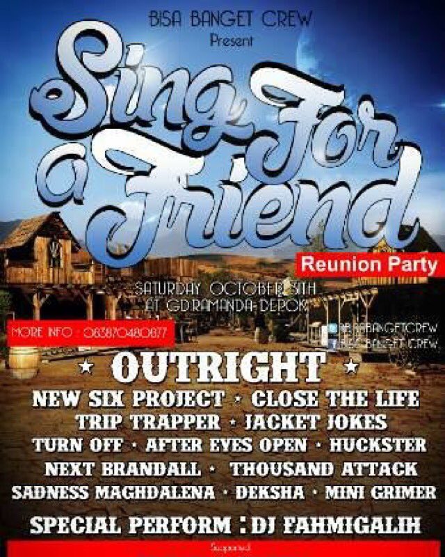 outright_hc's tweet photo. kami perform jam stg 11 malam ini @ gd. ramanda depok. merapat. https://t.co/Cjvx4kWmDh