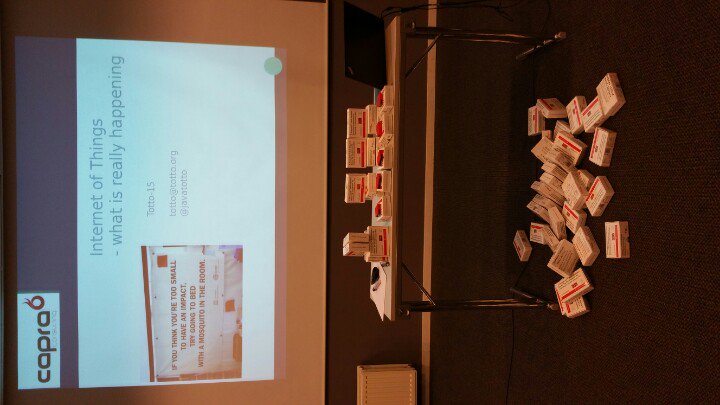 Last night #IoT #hacklaton was great fun and many cool demos today :)