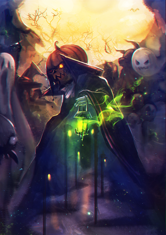 ハロウィン ダークファンタジー版深夜の真剣お絵描き一発勝負 村人aのイラスト