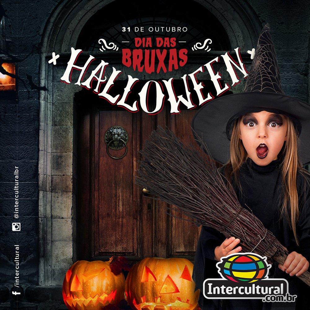 Prepare sua fantasia e travessuras, é Halloween!! HAHAHAH. #Halloween #EuCurtoIntercultural #PlanetaIntercultural