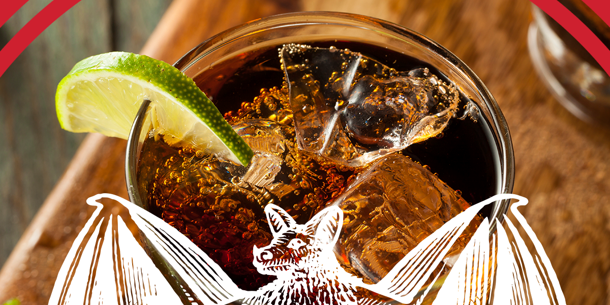 Our logo is a bat. It's Halloween. Get it? Buy BACARDI on Halloween.