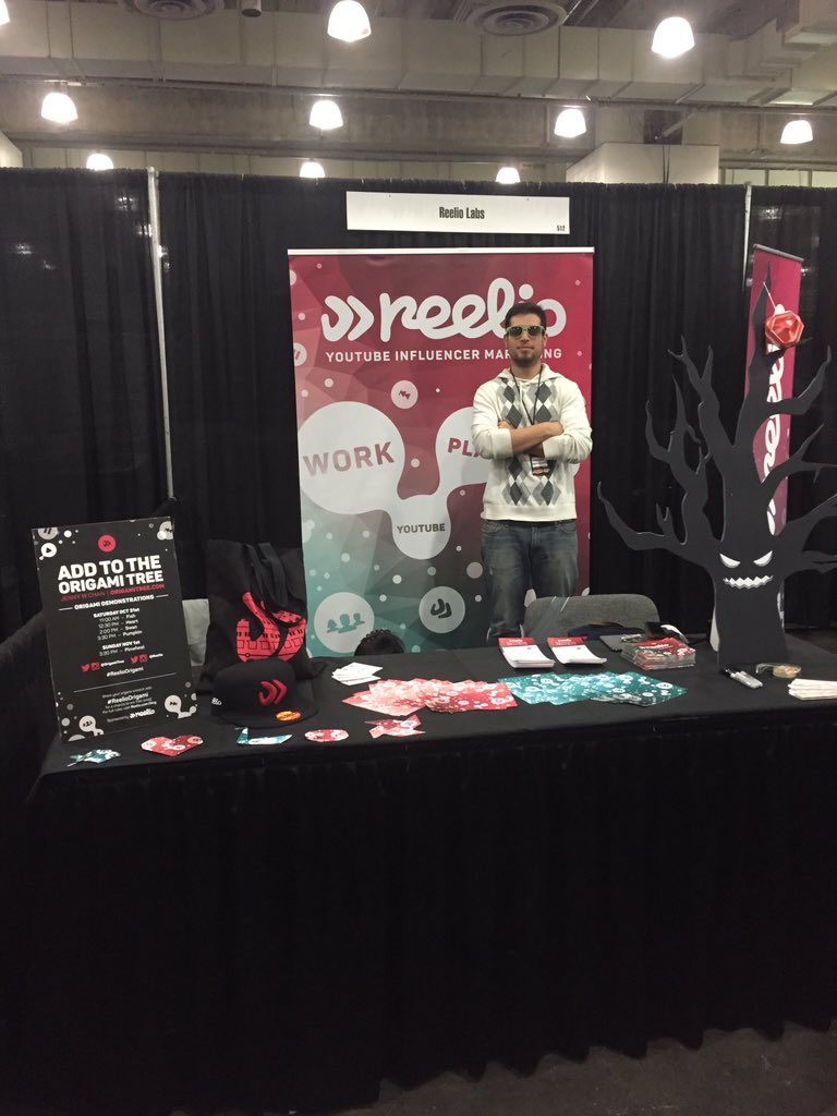 reelio's tweet photo. Come find us! Make something cool with @OrigamiTree & win swag! We're at @StreamConNYC. 😄#ReelioOrigami #OrigamiTree https://t.co/iIrAh39YF9