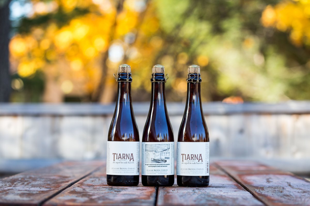 AllagashBrewing's tweet photo. Today's bottle selection is strong! #tiarna #ghoulschip #sixteencounties https://t.co/sEWONFjXnW