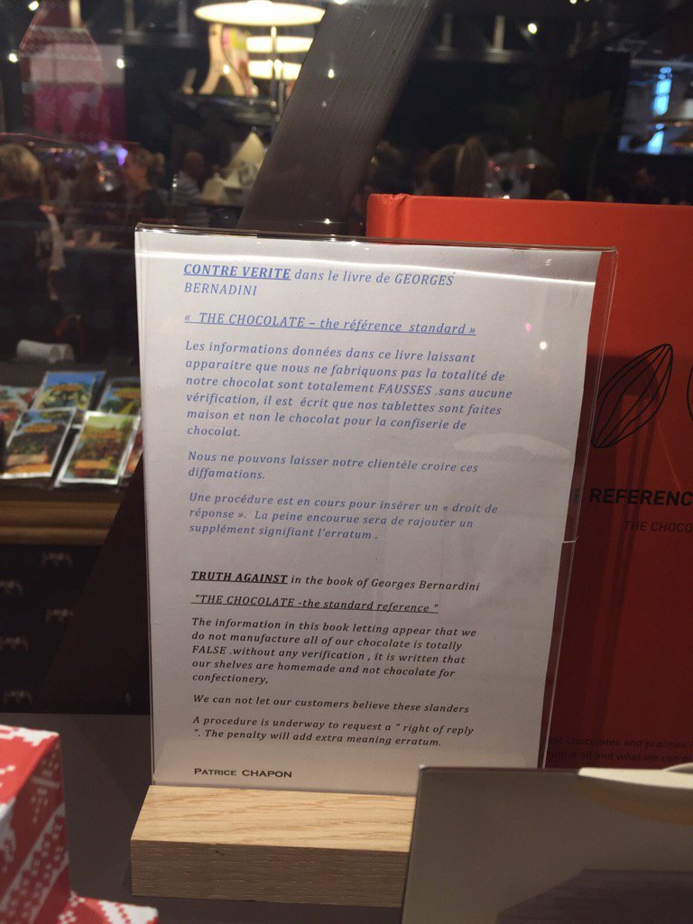 Maricel Presilla What I Found At The Salon Du Chocolat In Paris The French Do Not Mince Words Good For You Monsieur Chapon T Co Lheihbtttq