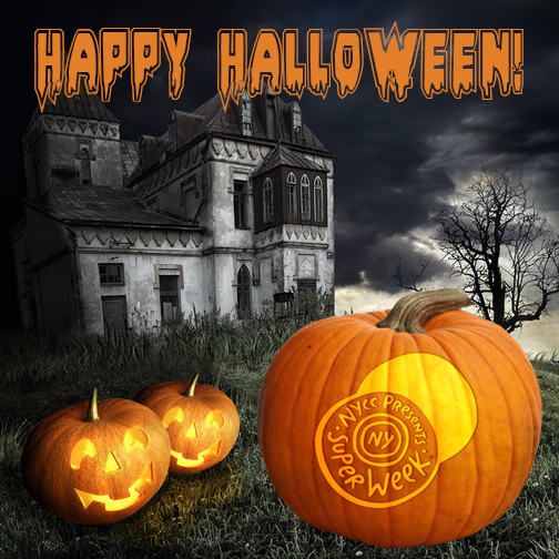 NYSuperWeek's tweet photo. Happy Halloween from New York Super Week! What spooky #NYC activities are you attending today? #NYSW #Halloween https://t.co/tJ9wJvpvNy