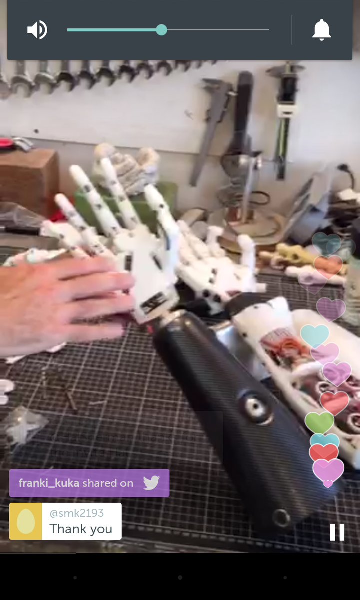 dzwomble's tweet photo. watched on #Periscope: #ProjectGarages w/ 3D-printed LIFE-SIZED ROBOT inventor @inmoov https://t.co/iC01rbsvsr https://t.co/VqsBrp1UrH