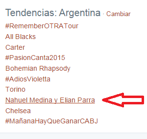 iancarrizo23's tweet photo. GRACIAS A TODOS LOS QUE AYUDARON TWITTEANDO " Nahuel Medina y Elian Parra " YA SOMOS TT ♥ https://t.co/N5OuGVXpqq