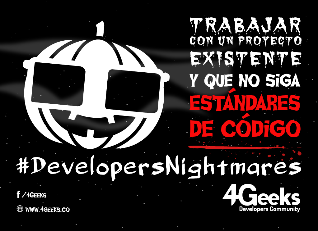 4Geeks's tweet photo. Esto sรญ que es una verdadera pesadilla #DevelopersNightmares https://t.co/cJHVvXA3n4