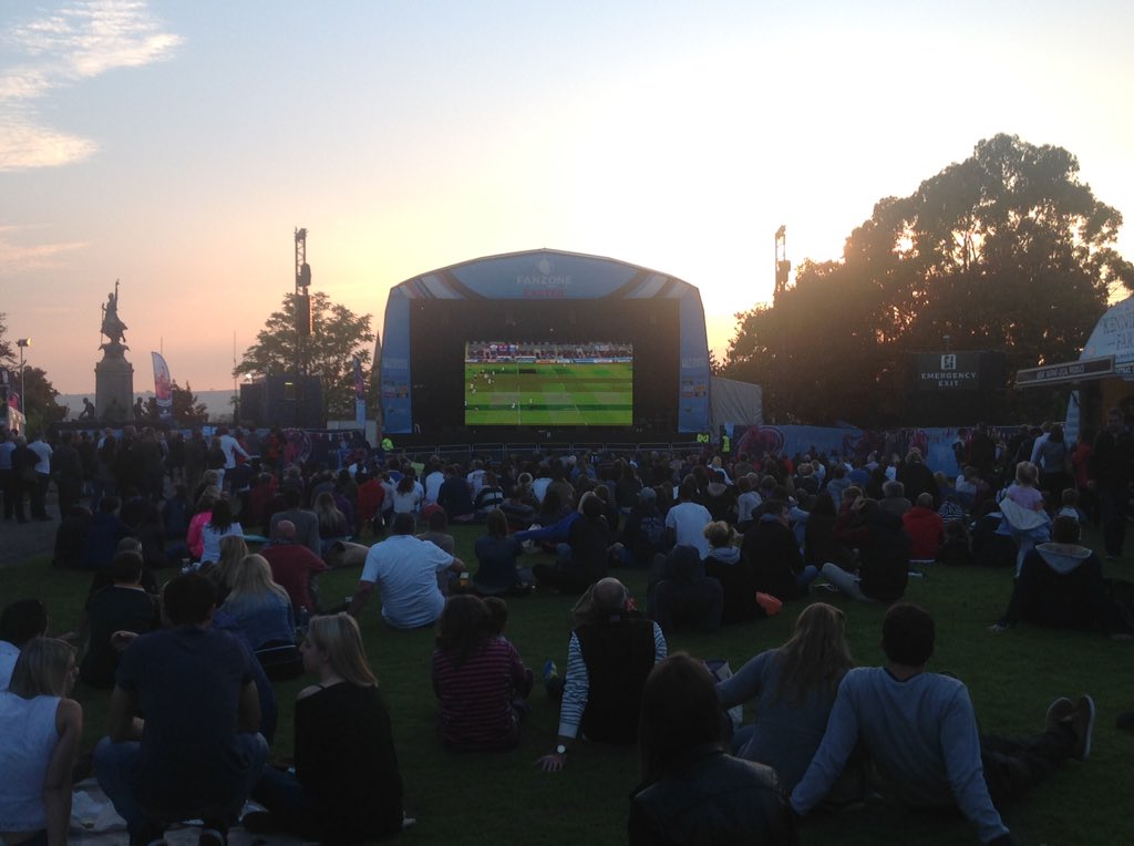 RWC2015Exeter's tweet photo. They think it's all over...it is now!
#ExeterFanzone has now closed. We hope you all have had a fantastic time. https://t.co/ZFzuuX4lxL