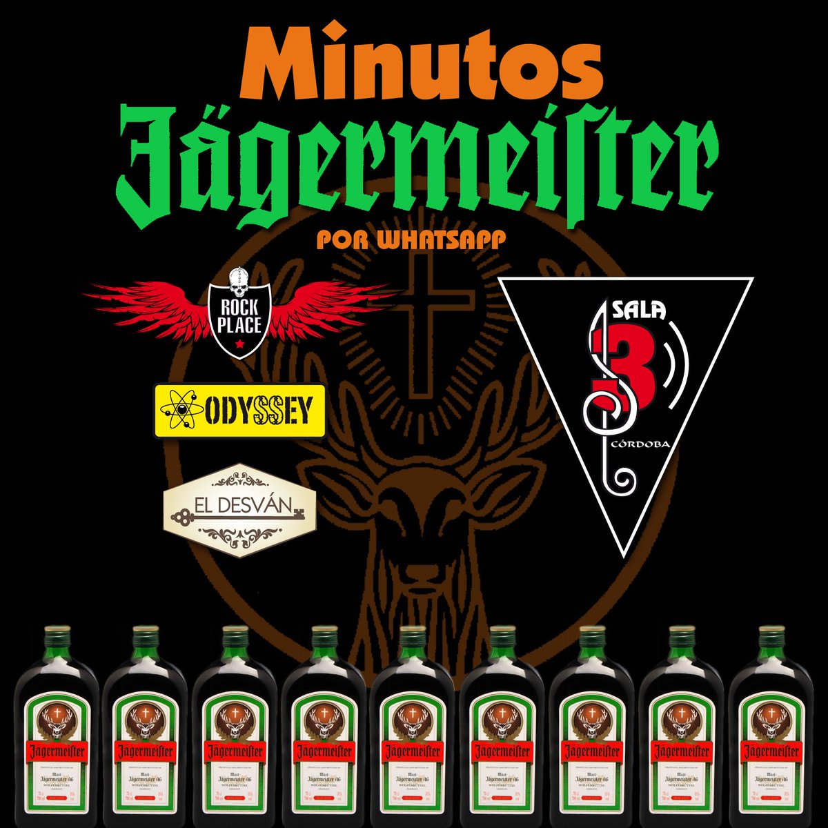 SalaSound3's tweet photo. SOLICITA ENTRAR EN EL GRUPO DE WHATSAPP PODRÁS DISFRUTAR DE CHUPITOS DE JAGER A 0,50CENT. JUGAMOS? 633 726 588 https://t.co/W3YPtRUc9V