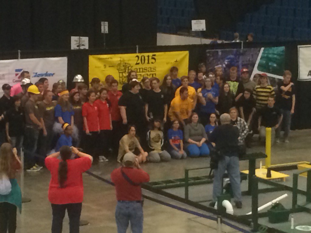 BuffRobotics's tweet photo. #KSBEST15 all graduating seniors Felipe Rods, and josh Irsik represent #GCBuffPride front and center. https://t.co/HG7wddEH3n