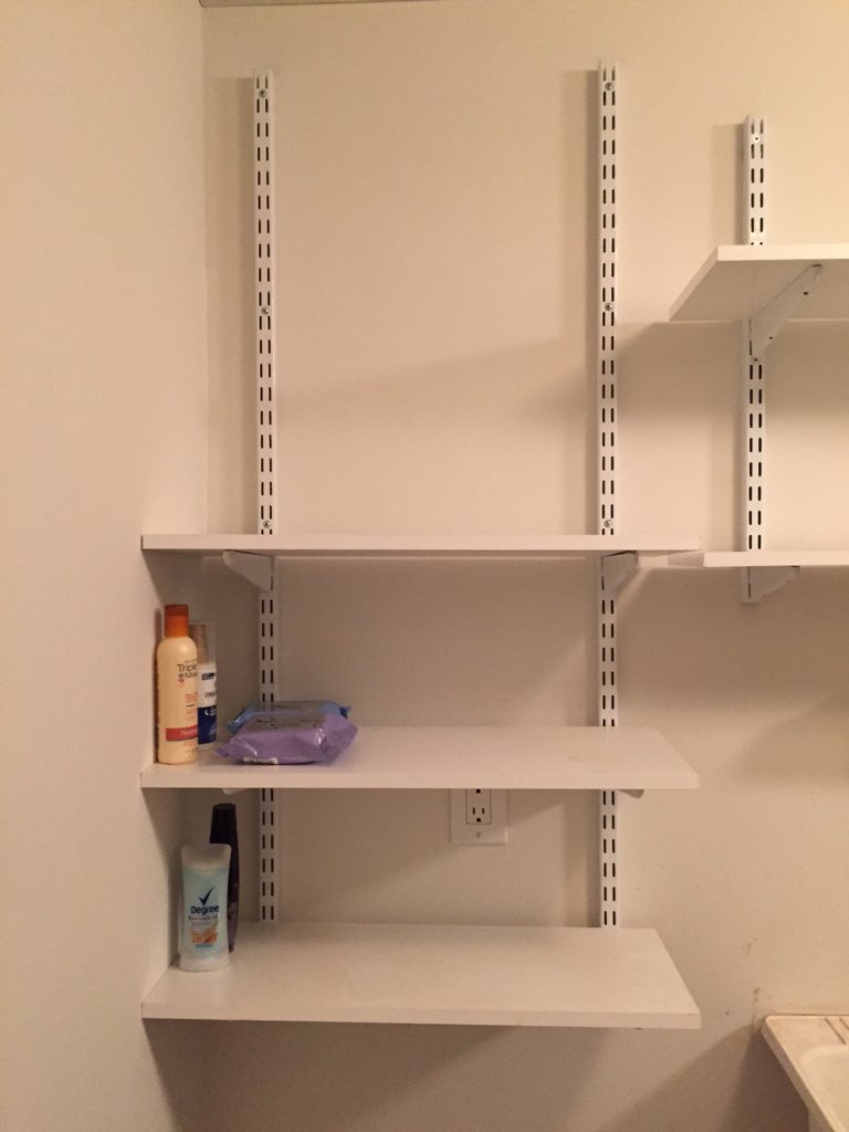 miryebread's tweet photo. When your husband can't figure out how to build bracket shelves but ure a pro .. @hiradurrani @tori_lanier #AnFProbs https://t.co/DLZROkktWs
