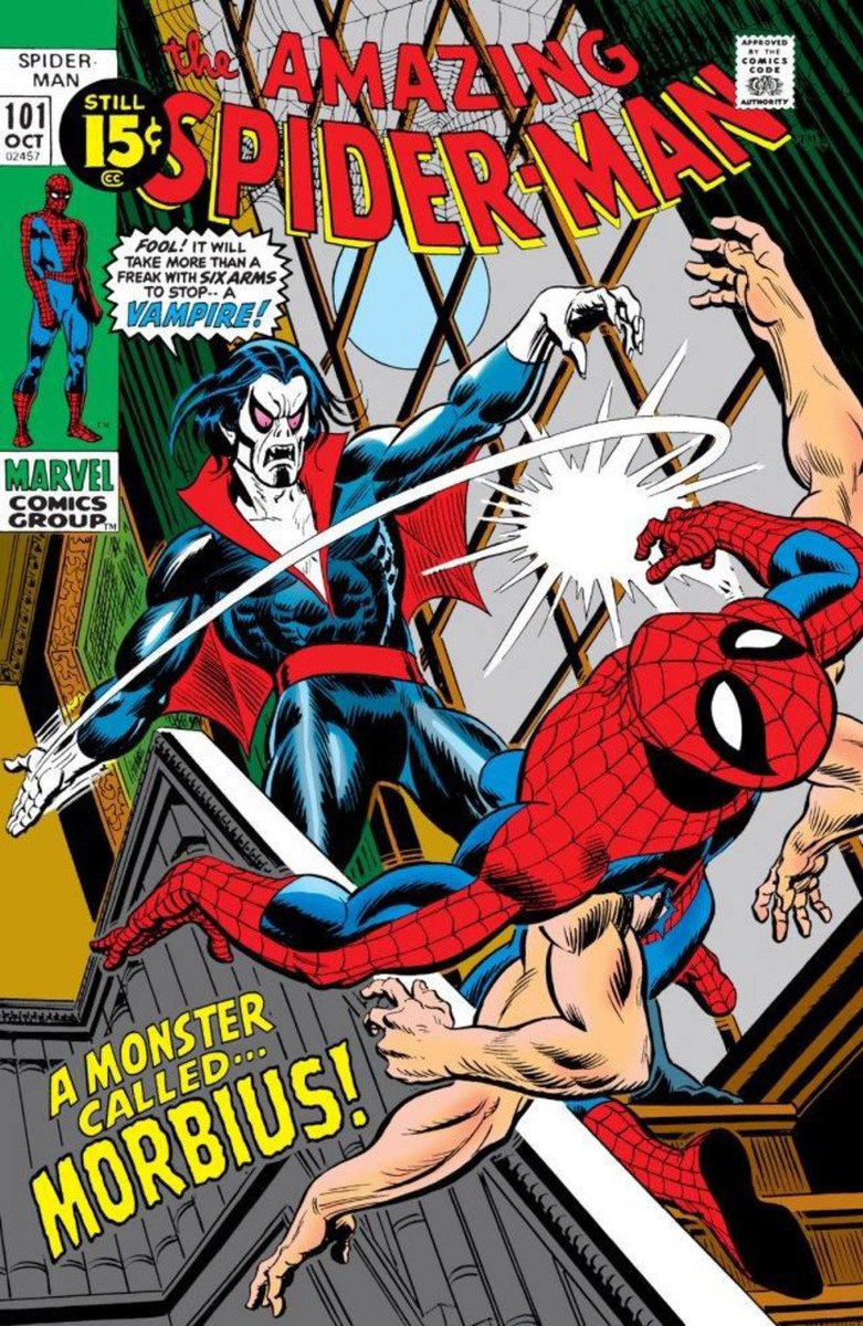 Fantastiverse's tweet photo. #MarvelClassic Happy #Halloween: Amazing #SpiderMan #101 - A #Monster called #Morbius #Vampire - #Halloween2015 https://t.co/eRtdy10dvw