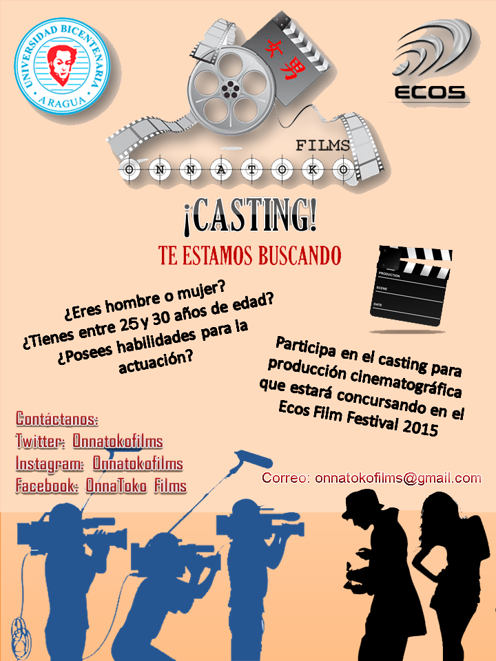 OnnaTokoFilms's tweet photo. ¡ESTAMOS BUSCANDO ALGUIEN COMO TÚ! #casting #Maracay #oportunidades #actuación #Venezuela  #Aragua #FelizSabado https://t.co/KBXZzc2JcZ