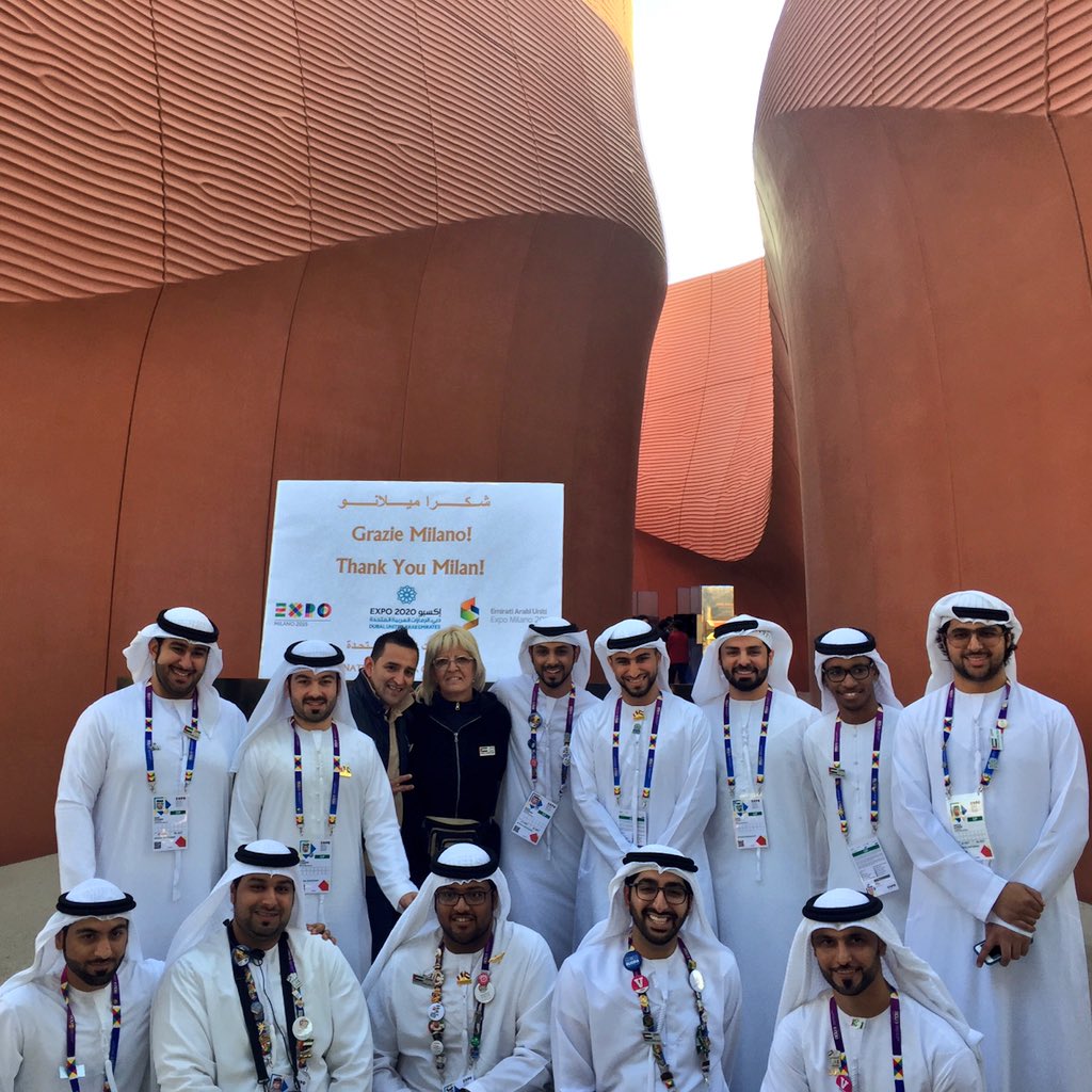 EXPO_2015UAE's tweet photo. #OrgoglioExpo #emiratiarabi #uaepavilion #Thanks _Milan https://t.co/Wb4Tr49YQt