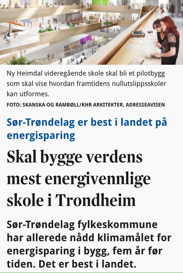 HildeBokestad's tweet image. #STFK viser vei med #NyeHeimdalVGS - #pilotprosjekt og #0-utslipp. Ny storstue for bydelen Saupstad/Kolstad.