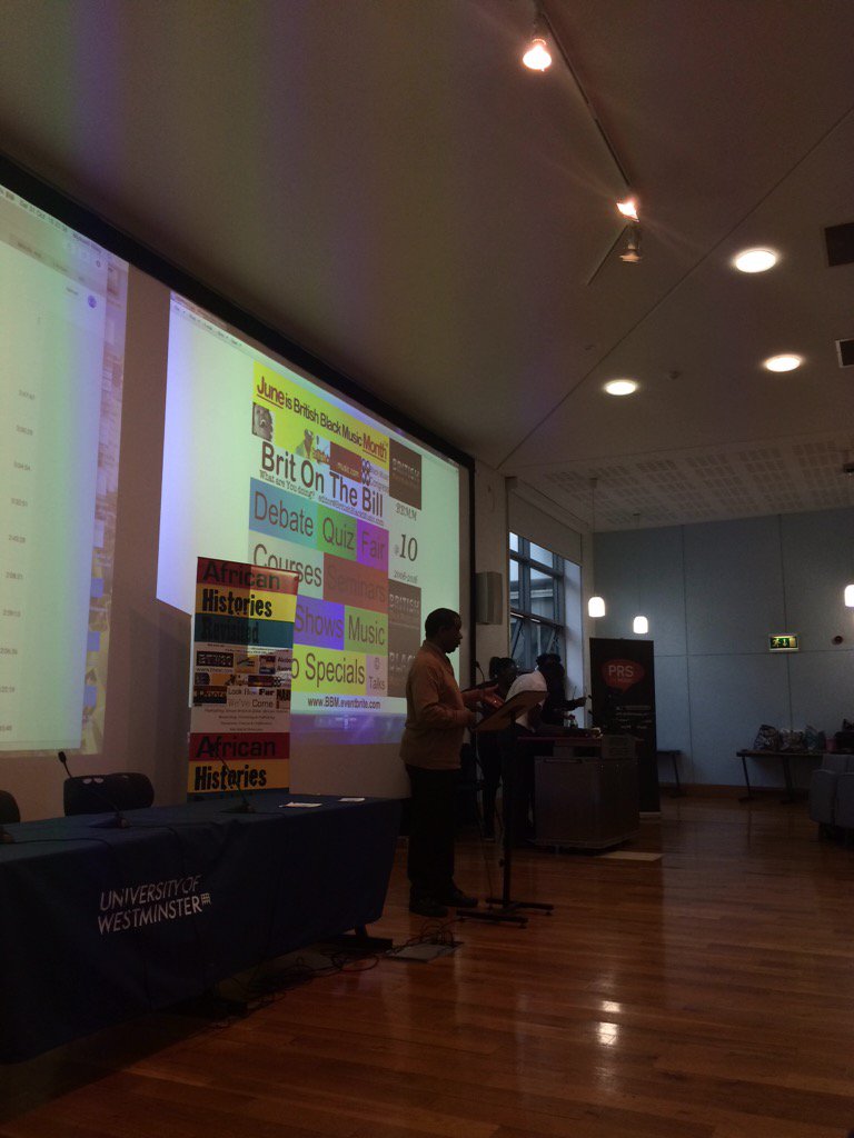 TheBMRU's tweet photo. @alexpascallObe the first black presenter on British radio takes the stage at the #BMRUconference https://t.co/v6ZPjPwKJt