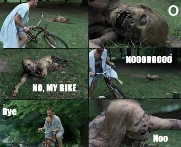 rheevans's tweet photo. 5 years since Rick stole her bike #5YearsOfTheWalkingDead #5yearsofTWD https://t.co/HMlTiFg8Cq