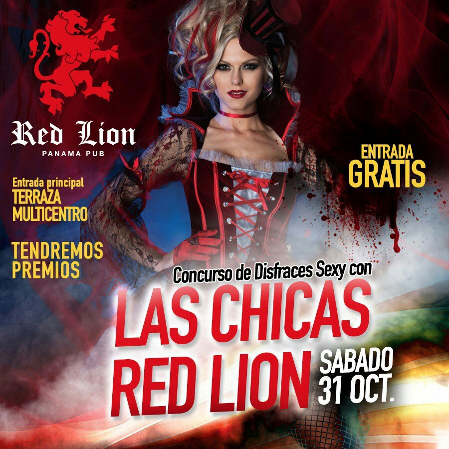 Redlionpub_pty's tweet photo. Llega la noche de  #Halloween celébrala junto a las sexys chicas #RedLion en esta Party #Pty #Halloweenpty https://t.co/okXaVXSaW5