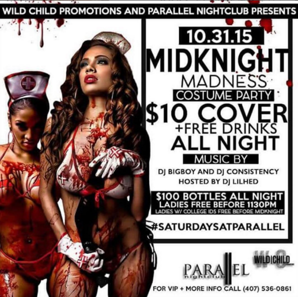 AveryWing's tweet photo. TELL EM #CORASLIST at the door tonight! #SaturdaysAtParallel #DowntownOrlando #HHN #ChargeOn #UCF #UCFParties https://t.co/JJuPHCe7gc
