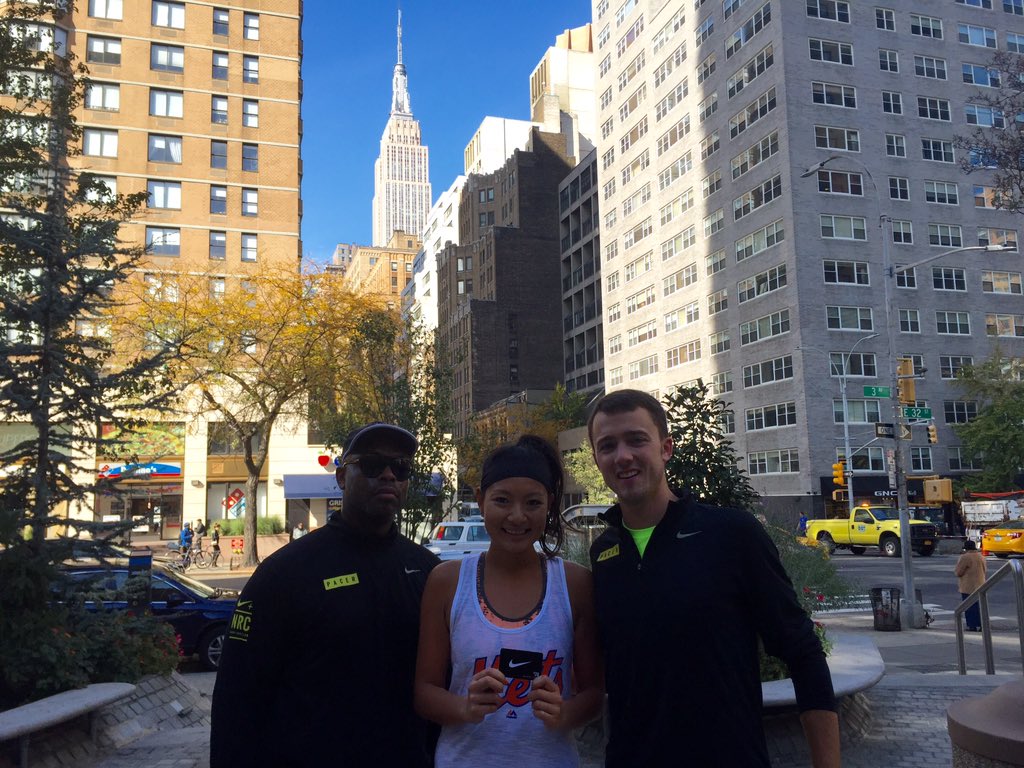 Thanks <a href="/NikeNYC/">Nike NYC</a> &amp; <a href="/Uber_NYC/">Uber NYC</a>  for helping me get my <a href="/RondaRousey/">Ronda Rousey</a> costume ready for tn. #RunNYC #NRC #halloween2015