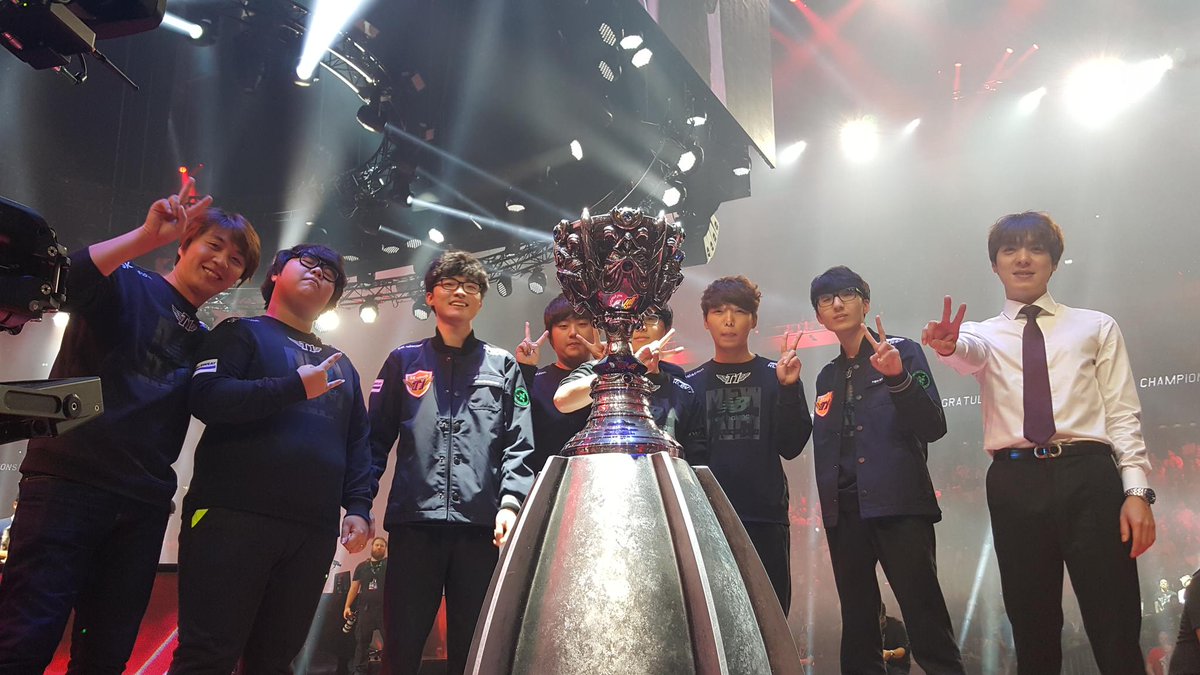 T1LoL's tweet photo. #SKTT1 We are the #Worlds champion.
#SKTWIN https://t.co/ElxmFSLk6u