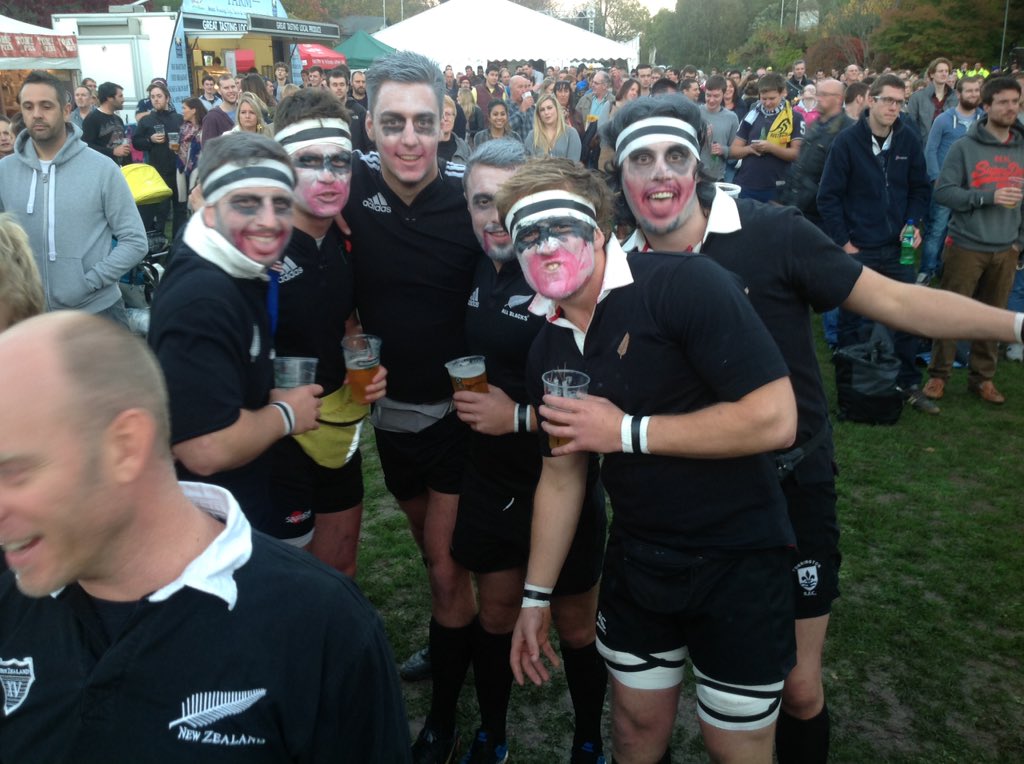 RWC2015Exeter's tweet photo. .@tomgooch93 getting in the spirit of #halloween2015 in #ExeterFanzone for the #RWCFinal https://t.co/tjeoCBboXx