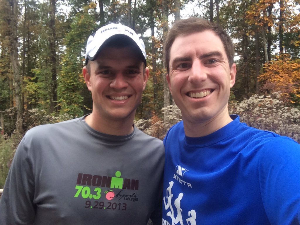 TriDad_2's tweet photo. Great race this morning, 5.5 miles at the Battle at Big Creek.   Even better friendship and tradition. https://t.co/tubd9yJiDo