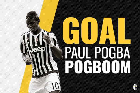 juventusfcen's tweet photo. We said "rifling", in fact it was a lot more delicate than that. A brilliant @paulpogba lob gives us the lead. https://t.co/LFQjwd6dSU
