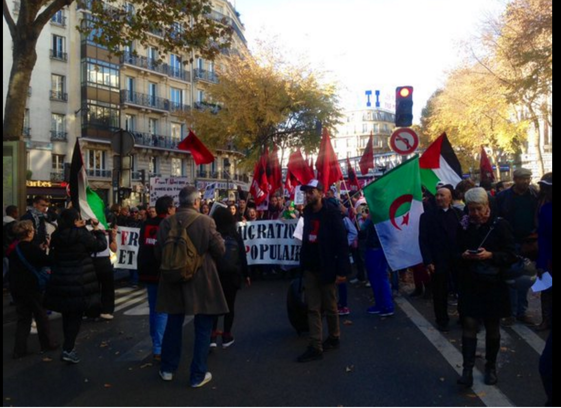jeremo12's tweet photo. A la #MarcheDeLaDignite le drapeau palestinien a remplacé la bannière tricolore. J'ai honte. https://t.co/C0CMQvWMtZ
