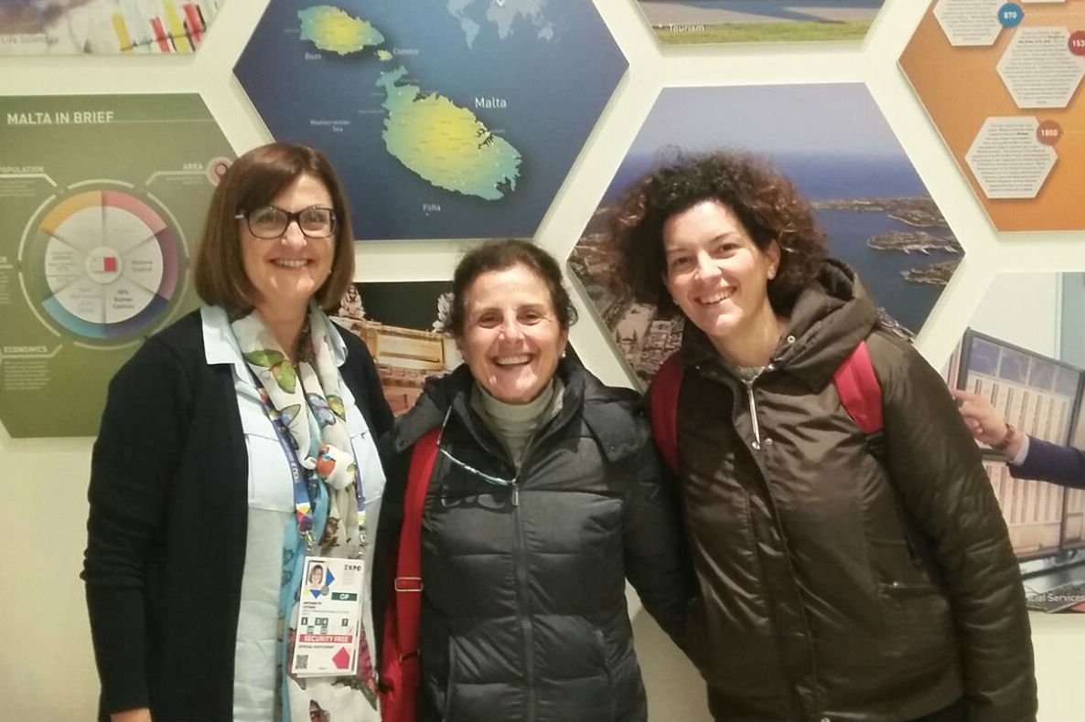 Maria Biagia Posadinu and Stefania Spedale were the last visitors to enter the #MaltaPavilion at #Expo2015
