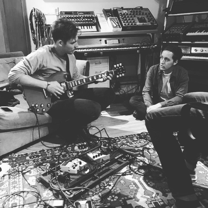 Guitar and #keys all done with @Ben_TKAK - now onto more #guitar, because, why not?! #bearskin #music #studio
