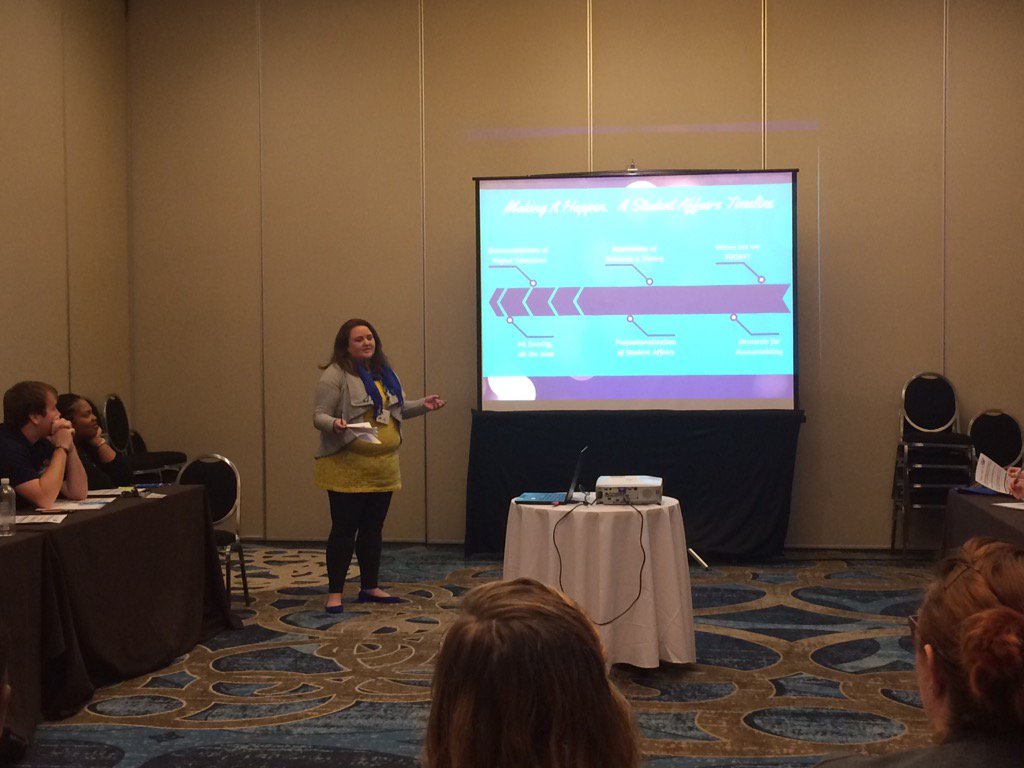 DrBrandySPropst's tweet photo. Kicking off the #SACSA15 Inaugural Undergraduate Symposium w/ The What and Why of #StudentAffairs ! #LearnSAwithUS https://t.co/os7kpwgRcn