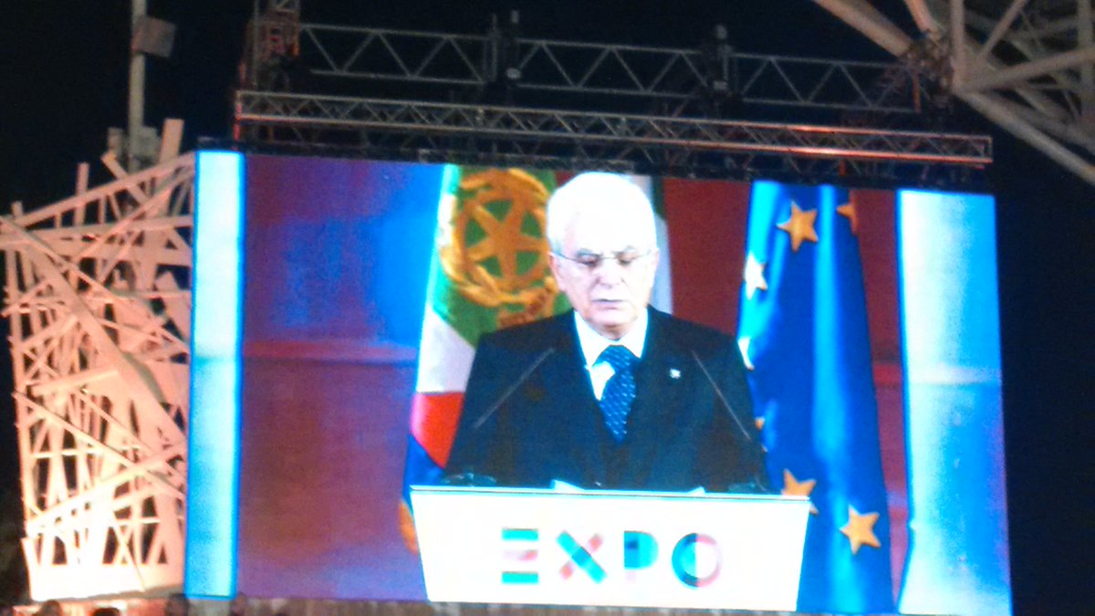 ariaugustoni's tweet photo. #Nutrire il #pianeta senza escludere nessuno é possibile. Sergio Mattarella Expo2015 cerimonia di chiusura https://t.co/DnFOdUShW7
