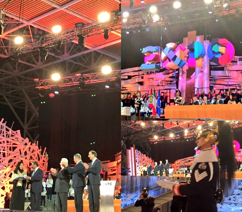 EXPO_2015UAE's tweet photo. #OrgoglioExpo #emiratiarabi #uaepavilion #Thanks _Milan https://t.co/OjXwBBpGIi