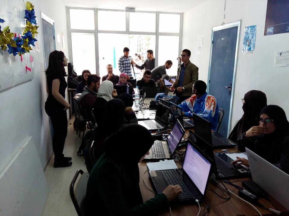 Djangogirls_TN's tweet photo. Django girls TUNISIA third workshop with the CLLFST , thanks for being here #djangogirls #DjangoGirlsTunisia #CLLFST https://t.co/KXkzrxrOSt