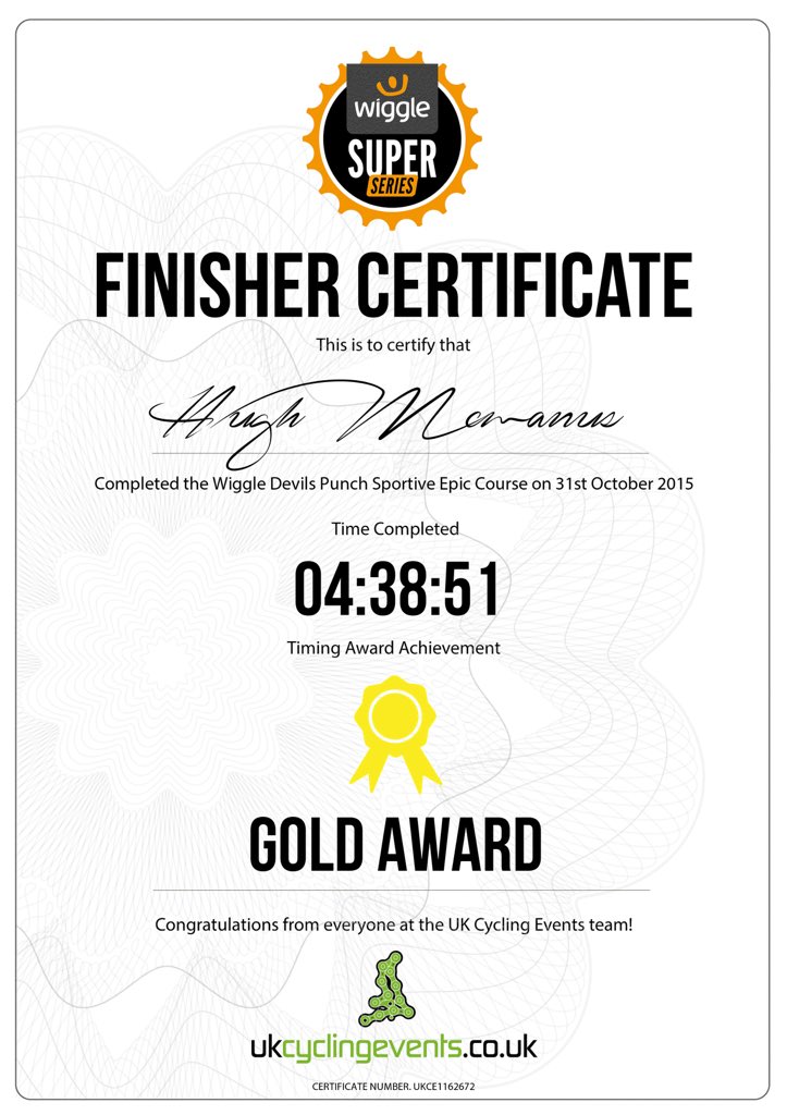 HughMcManus's tweet photo. Happy to get a Gold Star today after a slow puncture repair forced me to go full gas from 60km out #devilspunch https://t.co/aIuH3QlsvA