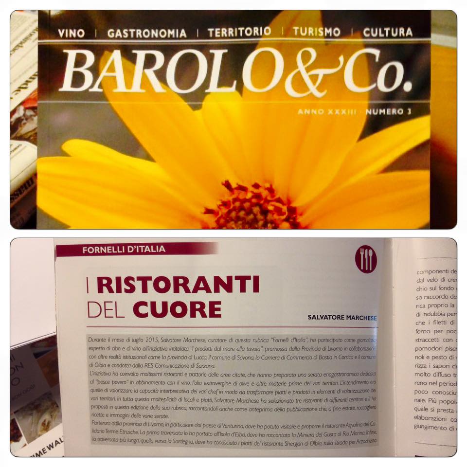 dalmareatavola's tweet photo. I ristoranti del cuore #dalmareallatavola sulla rivista Barolo &amp; Co. con il giornalista Salvatore Marchese https://t.co/GEAca05VDI