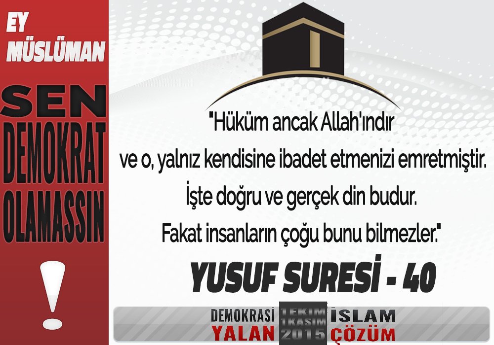 DemokrasiYalan OyKullanmakHaram