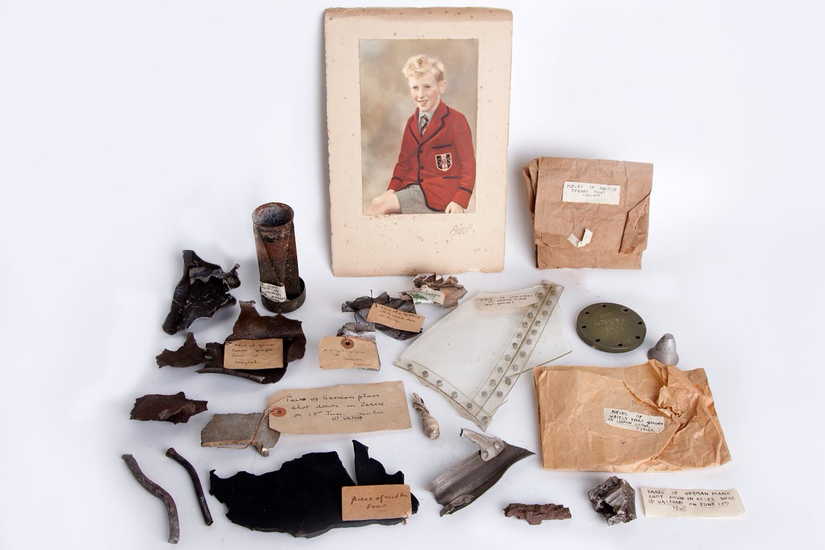 MalcolmClaridge's tweet photo. Lot 922 - Warner Dailey Collection - Schoolboy's Battle of Britain Aircraft Relics @BattleofBritain #WW2 #Aircraft https://t.co/xgcPT9jyla