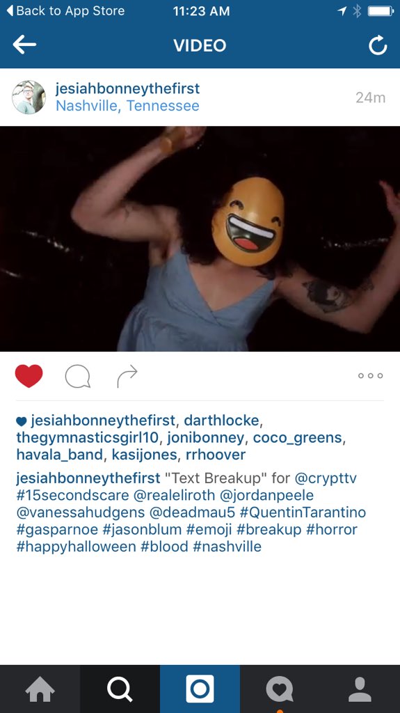 rrhoover's tweet photo. 15 second emoji-filled horror film by @jesiahbonney https://t.co/oywOL6T3n7 🔨 😁 happy Halloween #15SecondScare https://t.co/t3UMfsOzNN