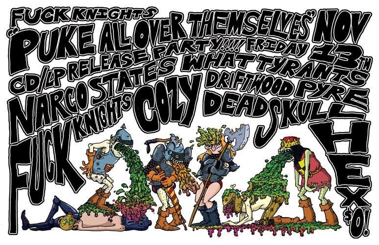 fukn's tweet photo. Fri Nov 13 @HexagonBar w/@WhatTyrants @DeadSkullBrian @fukn COZY Narco States &amp; Driftwood Pyre! @AreaPirataRec #Puke https://t.co/7ceBuHOiDQ