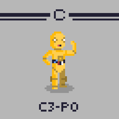 conejoconc's tweet photo. C is for C3-PO #Pixelart #PixelABC #StarWars https://t.co/oCADKpJdyO